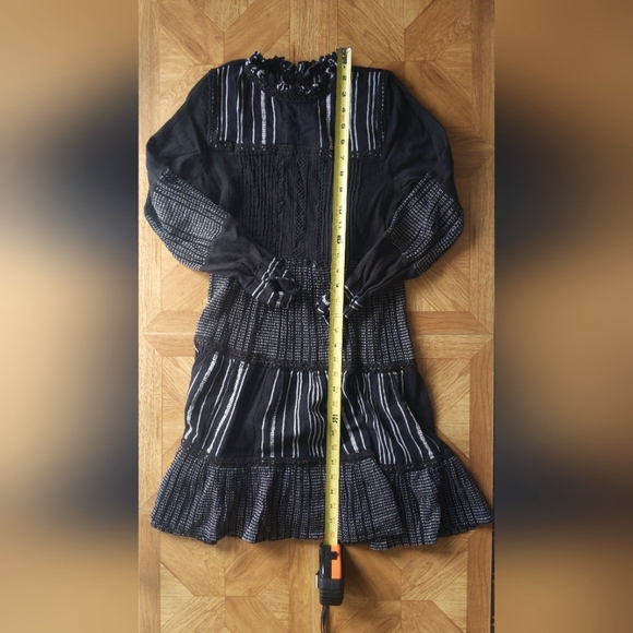 Zara Woman Striped Crepe Dress - Size S - Picture 2 of 7